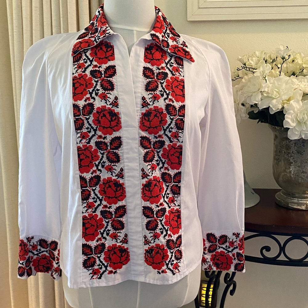 Cross Stitched Peasant Shirt